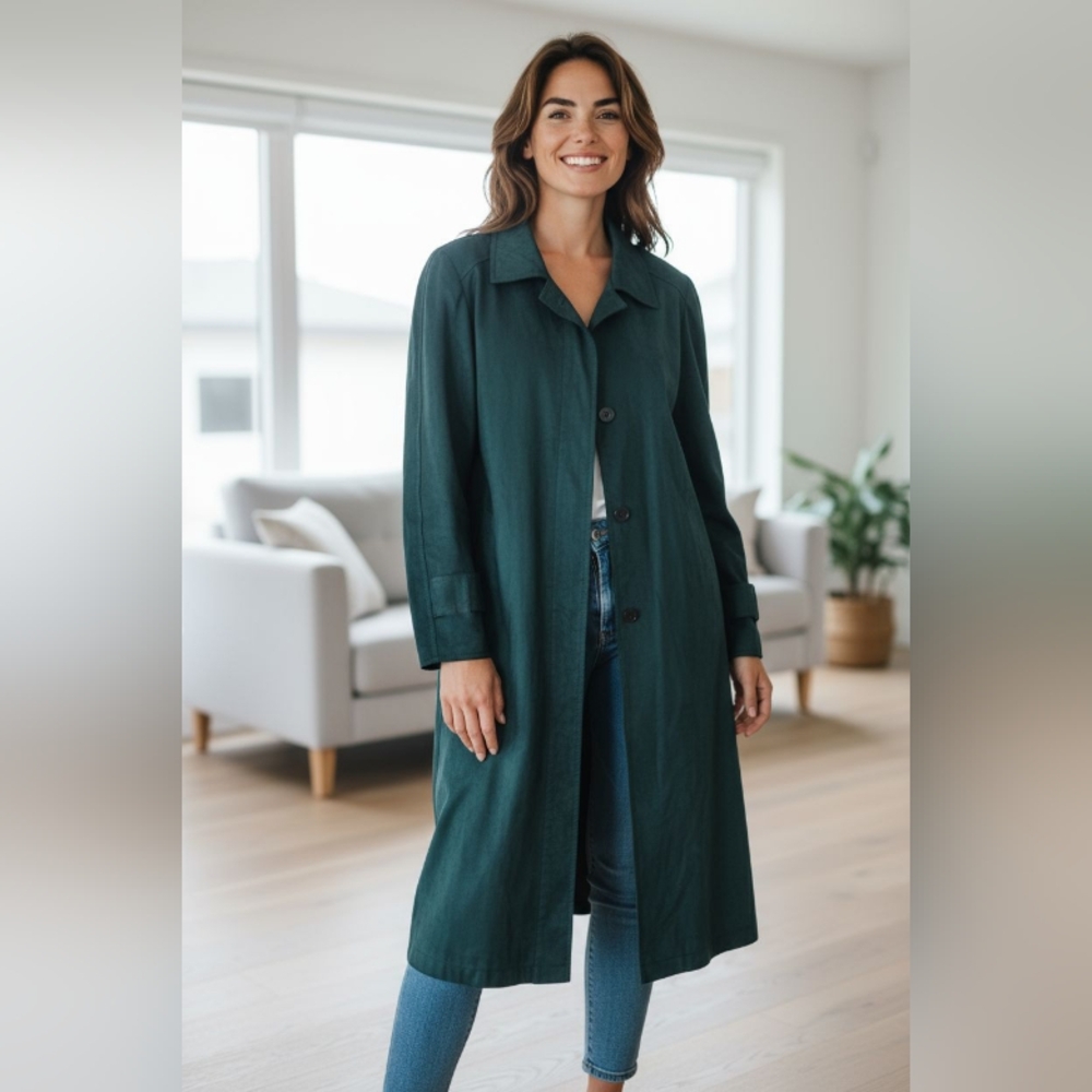 J. GALLERY Elegant Green Women's  SPRING Coat SIZE 9/10